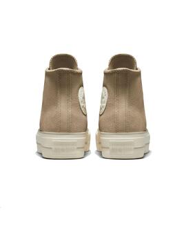 Zapatilla Mujer Converse Platform Suede Serraje Camel