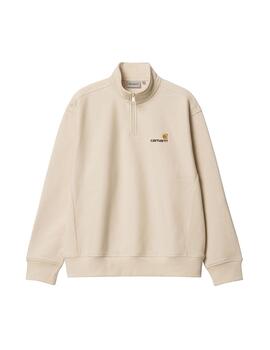 Sudadera Hombre Carhartt WIP Half Zip American Beige