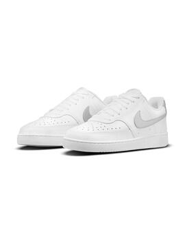 Zapatilla Nike Mujer Court Vision Blanca gris
