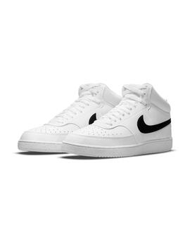 Zapatilla Hombre Nike Court Vision Mid Blanca Negr