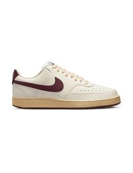 Zapatilla Nike Hombre Court vision blanco granate