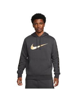 Sudadera Hombre Nike NSW Repeat Negra Dorado