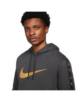 Sudadera Hombre Nike NSW Repeat Negra Dorado