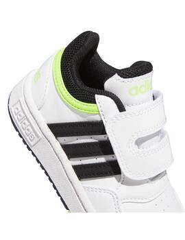 Zapatilla Niñ@ adidas Hoops 3.0 Blanco/Verde