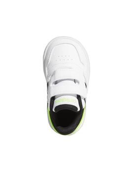 Zapatilla Niñ@ adidas Hoops 3.0 Blanco/Verde
