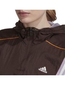 Cortavientos Mujer adidas Training Marrón