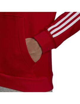 Sudadera Hombre adidas 3 Stripes Rojo