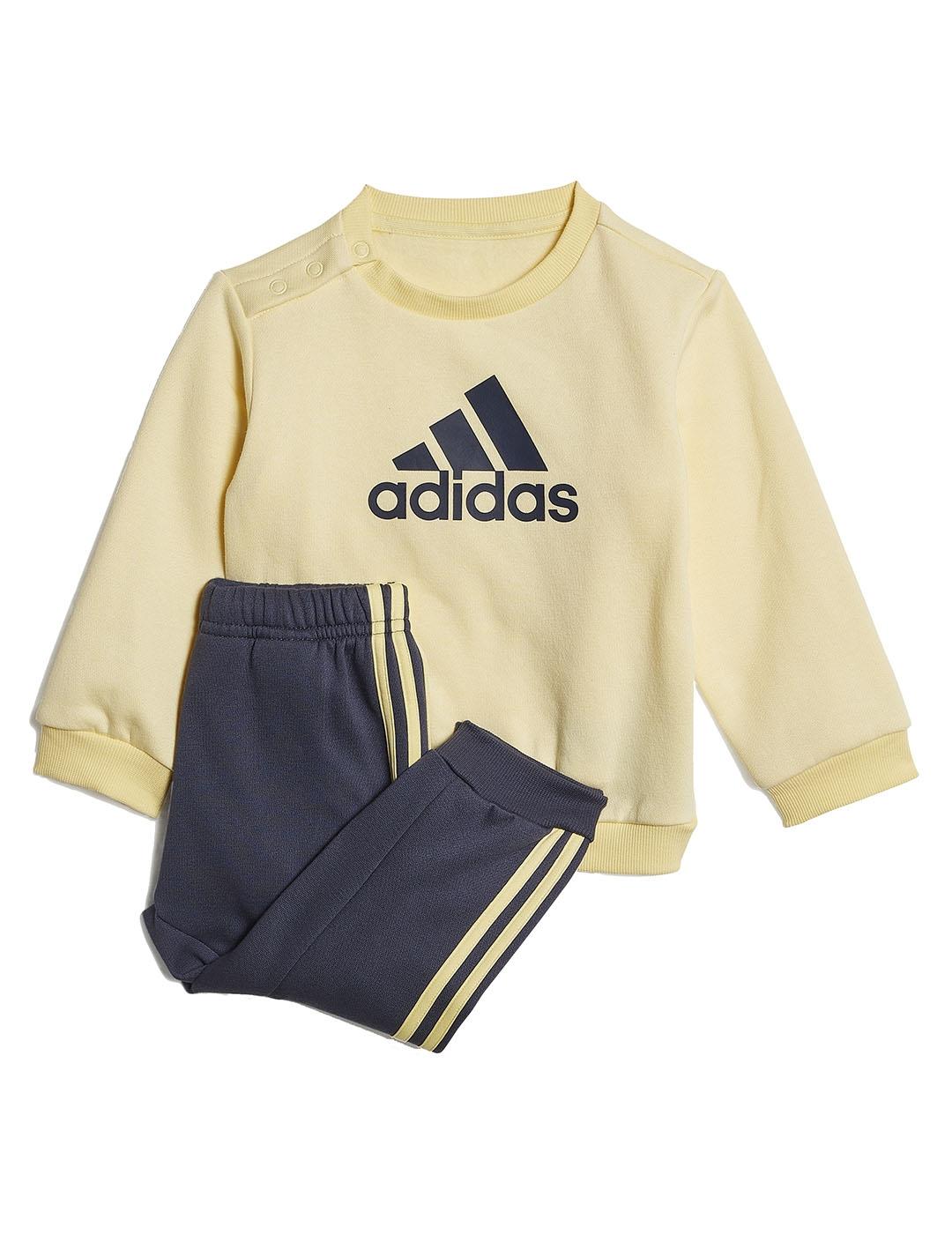 Conjunto Ni adidas Logo Amarillo Marino