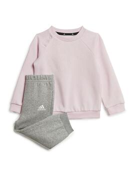 Conjunto Niña adidas Fleece Rosa/Gris