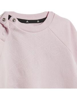 Conjunto Niña adidas Fleece Rosa/Gris