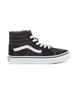 Zapatilla Niño Vans Sk8-Hi Negra Blanca