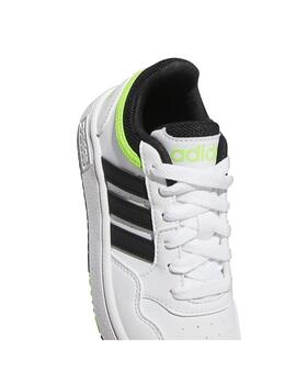 Zapatilla Junior adidas Hoops 3.0 Blanco/Negro