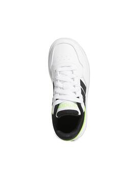 Zapatilla Junior adidas Hoops 3.0 Blanco/Negro