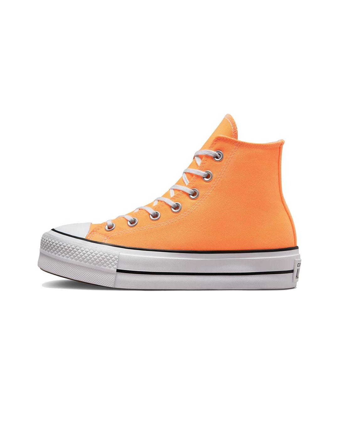 Zapatilla Mujer Converse Ctas Lift hi Plat. Naranj