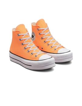 Zapatilla Mujer Converse Ctas Lift hi Plat. Naranj