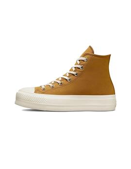 Zapatilla Mujer Converse Cts Lift Hi Plat. Mostaz