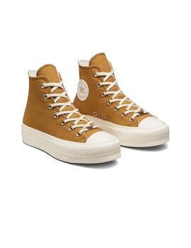 Zapatilla Mujer Converse Cts Lift Hi Plat. Mostaz