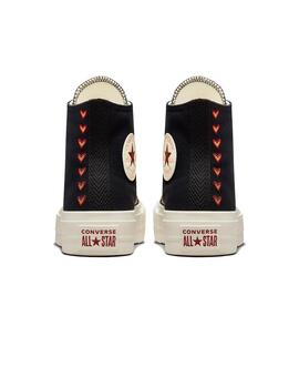 Zapatilla Mujer Converse Platform Hearts Negra Cor