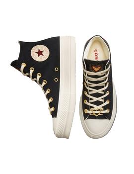 Zapatilla Mujer Converse Platform Hearts Negra Cor