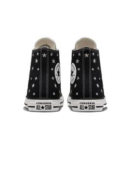 Zapatilla Mujer Convers  Embroidered Negra estrellas