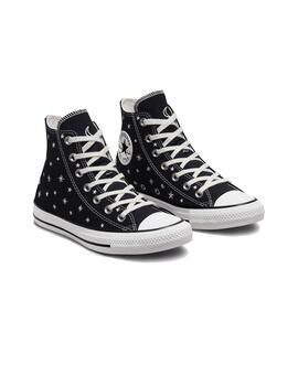 Zapatilla Mujer Convers  Embroidered Negra estrellas