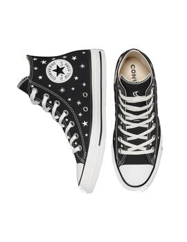 Zapatilla Mujer Convers  Embroidered Negra estrellas