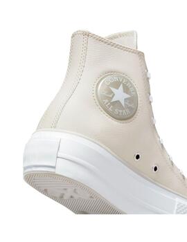 Zapatilla Mujer Converse platform Lift Hi Piel Gri