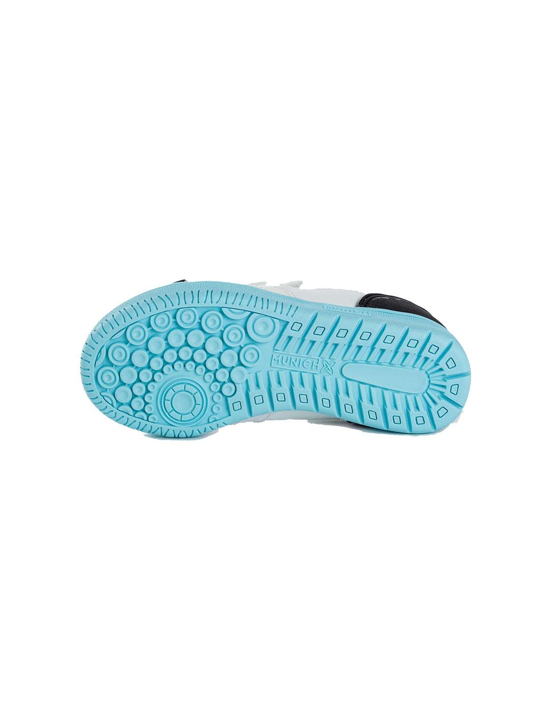 Zapatilla Munich G3 Kid Velcro Azul y Fluor