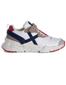 Zapatilla Niño Munich Mini Track Vc Blanca Marino