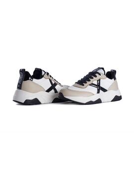 Zapatilla Mujer Munich Wave 105 Blanca Beige Negra