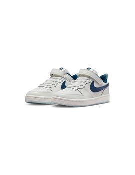 Zapatilla Unisex Nike Court Borough Low Blanco/Azu