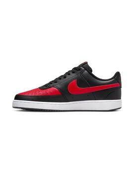 Zapatilla Hombre Nike Court Vision Low Negra Roja