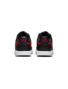 Zapatilla Hombre Nike Court Vision Low Negra Roja