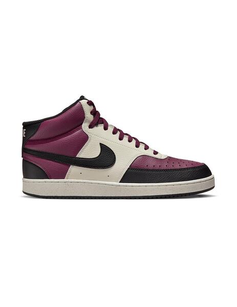 pasos Confundir Transparentemente Zapatilla Hombre Nike Court Vision Mid Blanca Granate