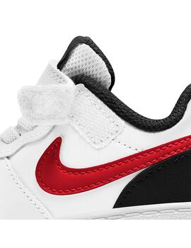 Zapatilla Niñ@ Nike Court Borough Low Blanca Rojo