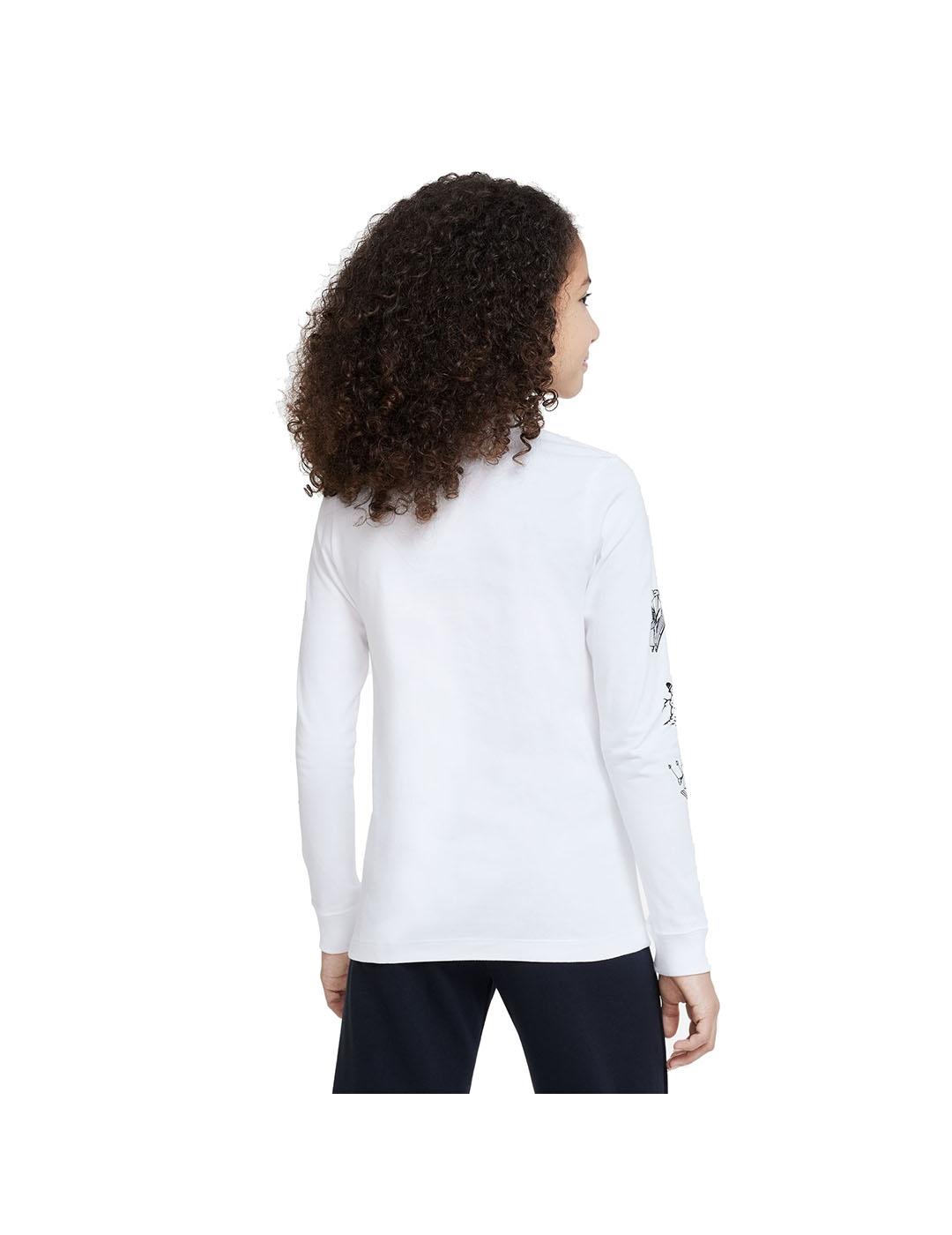 Camiseta Niñ@ Nike Nsw Ls Tee Blanca