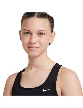 Top Niña Nike Swoosh Negro