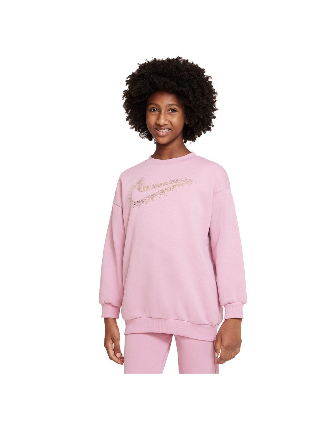 Sudadera Ni a Nike Nsw Icn Crew Rosa