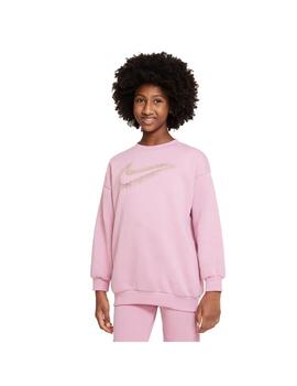 Sudadera Niña Nike Nsw Icn Crew Rosa