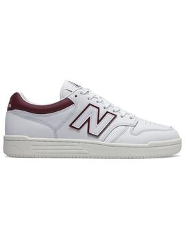 Zapatilla Unisex New Balance 480 Blanca Granate