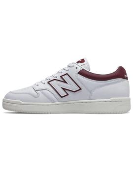 Zapatilla Unisex New Balance 480 Blanca Granate