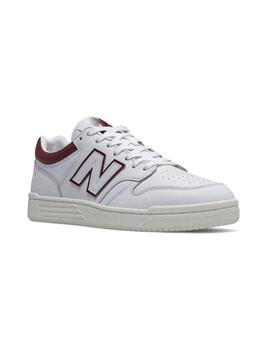 Zapatilla Unisex New Balance 480 Blanca Granate