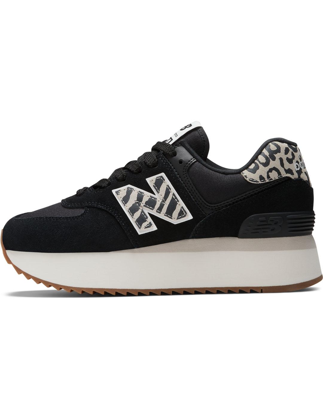 Zapatilla Mujer New Balance 574 Negro Print.