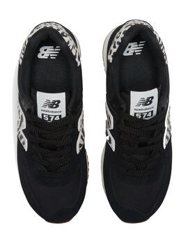 Zapatilla Mujer New Balance 574 Negro Print.