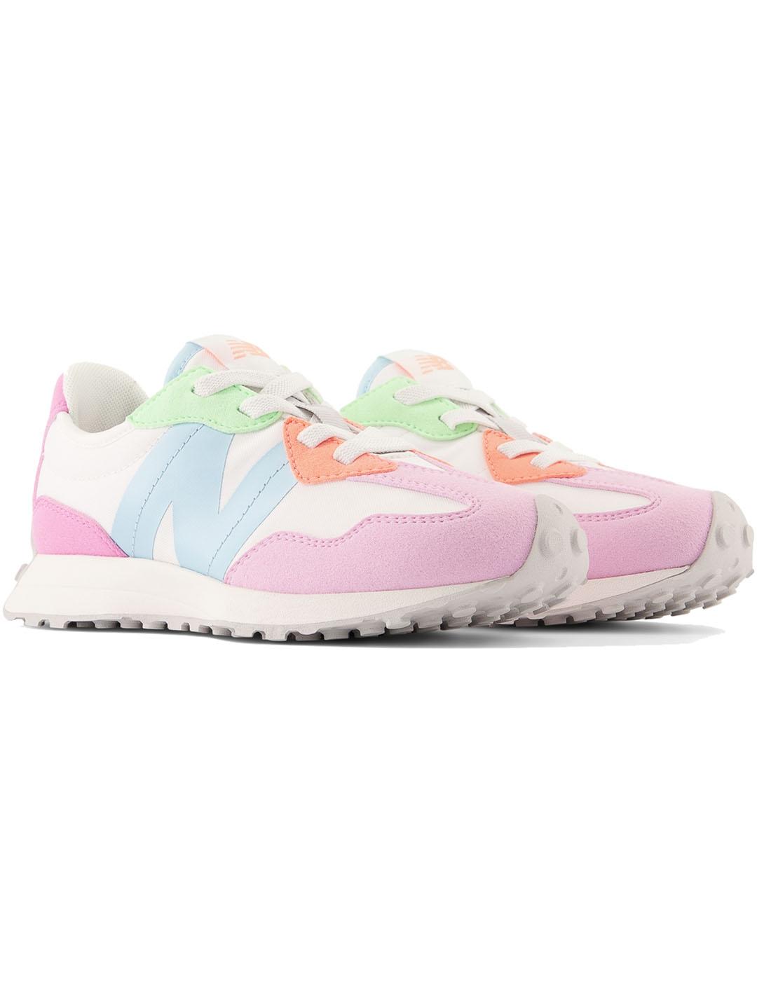 New balance niña velcro blanco online