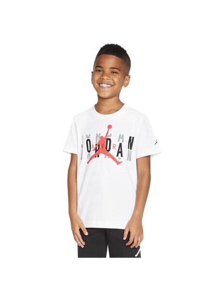 revolución Clan fumar Camiseta Niño Nike Jordan High Brand Blanco