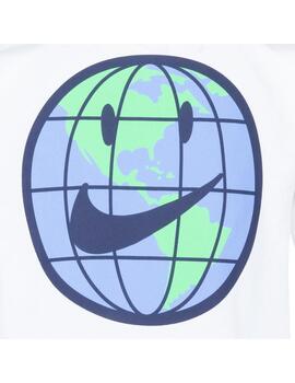 Camiseta Niño Nike Globe Blanca