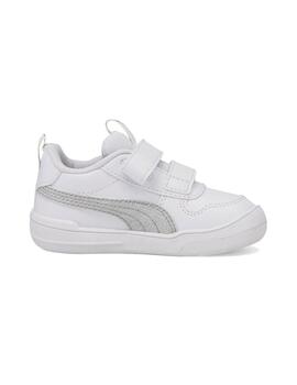 Zapatilla Baby Puma Multiflex Glitz Blanco/Brillo