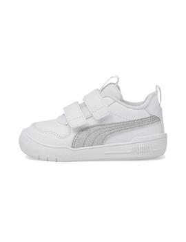 Zapatilla Baby Puma Multiflex Glitz Blanco/Brillo