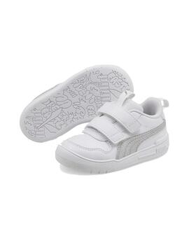 Zapatilla Baby Puma Multiflex Glitz Blanco/Brillo